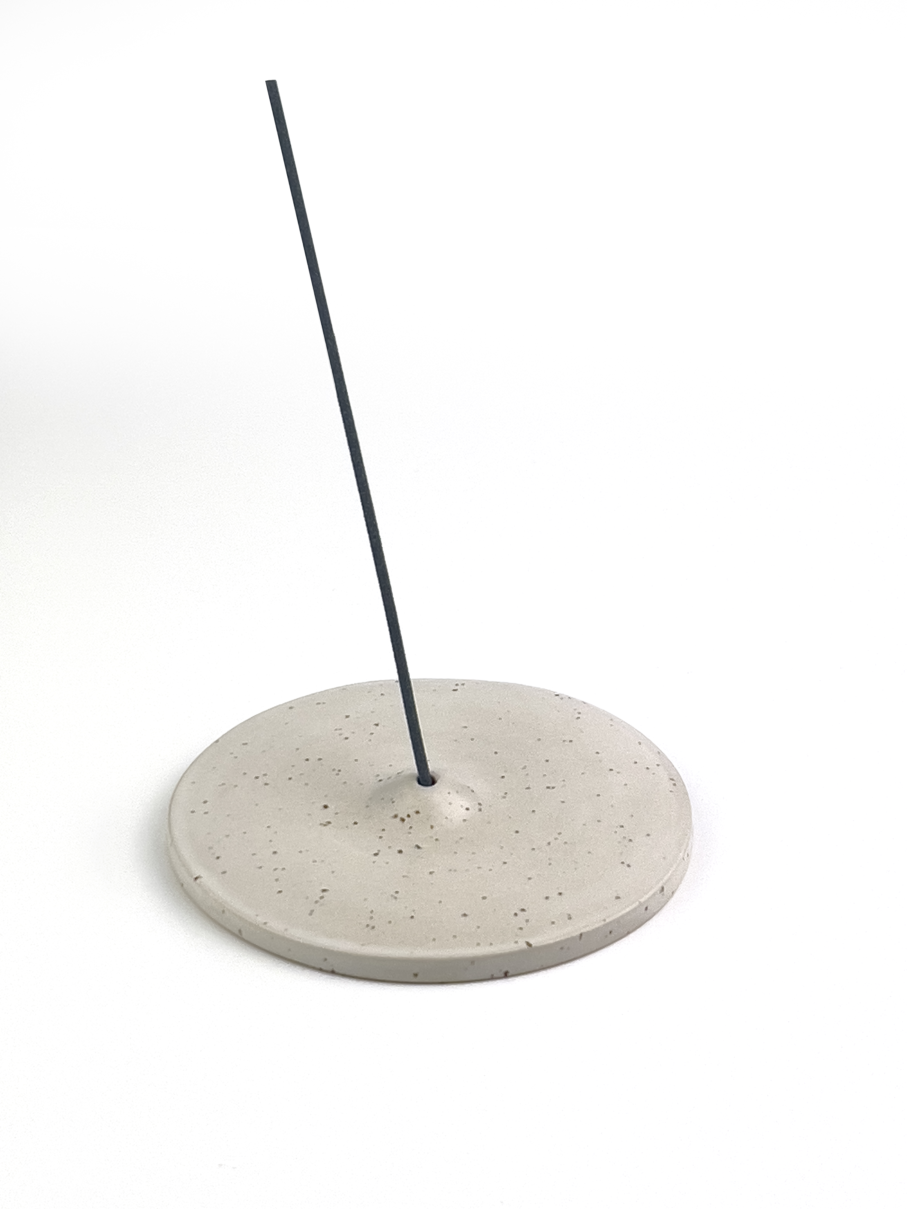 WHITE SMOKE SET | Speckled Ceramic Incense Holder + Japanese Incense Sticks